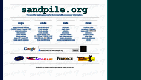What Sandpile.org website looked like in 2020 (5 years ago)