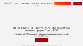 What Splitapdf.com website looked like in 2020 (3 years ago)