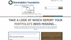 What Shareholdersfoundation.com website looked like in 2020 (3 years ago)