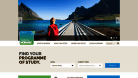 What Studyinnorway.no website looked like in 2020 (3 years ago)