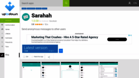 What Sarahah.en.uptodown.com website looked like in 2020 (3 years ago)
