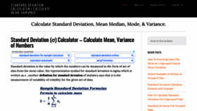 What Standard-deviation-calculator.com website looked like in 2020 (3 years ago)