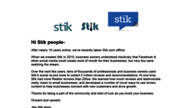 What Stik.com website looked like in 2020 (3 years ago)