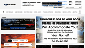 What Subaruofpembrokepines.com website looked like in 2020 (3 years ago)