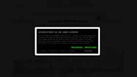 What Studylondon.ac.uk website looked like in 2020 (3 years ago)
