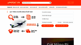 What Ship247.vn website looked like in 2020 (3 years ago)