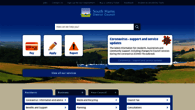 What Southhams.gov.uk website looked like in 2020 (3 years ago)
