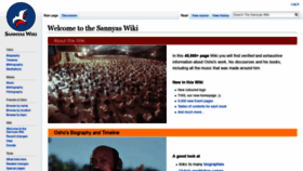 What Sannyas.wiki website looked like in 2020 (3 years ago)