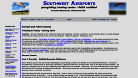 What Southwestairsports.com website looked like in 2020 (3 years ago)