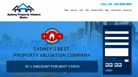 What Sydneypropertyvaluation.com.au website looked like in 2020 (3 years ago)