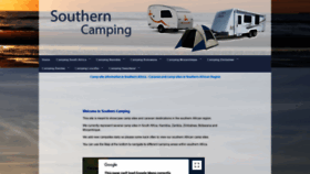 What Southerncamping.co.za website looked like in 2020 (3 years ago)