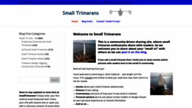 What Smalltrimarans.com website looked like in 2020 (3 years ago)