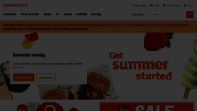 What Sainsburys.co.uk website looked like in 2020 (3 years ago)
