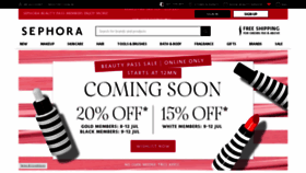 What Sephora.sg website looked like in 2020 (3 years ago)
