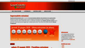 What Superenalottoestrazioni.net website looked like in 2020 (3 years ago)