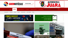 What Showdenoticias.com.br website looked like in 2020 (3 years ago)