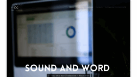 What Soundandword.com website looked like in 2020 (3 years ago)