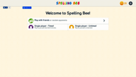 What Spelling-bee.com website looked like in 2020 (3 years ago)