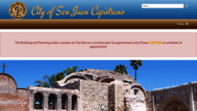 What Sanjuancapistrano.org website looked like in 2020 (3 years ago)