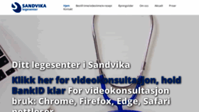 What Sandvika-legesenter.no website looked like in 2020 (3 years ago)