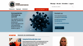 What Sykepleierforbundet.no website looked like in 2020 (3 years ago)