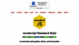 What Standardjs.com website looked like in 2020 (3 years ago)