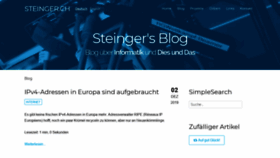 What Steinger.ch website looked like in 2020 (3 years ago)