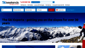 What Skiweekends.com website looked like in 2020 (3 years ago)