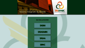 What Sig.ufabc.edu.br website looked like in 2020 (3 years ago)