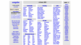 What Stlouis.craigslist.org website looked like in 2020 (3 years ago)