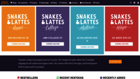 What Snakesandlattes.com website looked like in 2020 (3 years ago)