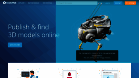 What Sketchfab.com website looked like in 2020 (3 years ago)