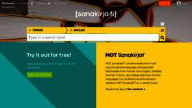 What Sanakirja.fi website looked like in 2020 (3 years ago)