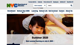 What Schools.nyc.gov website looked like in 2020 (3 years ago)