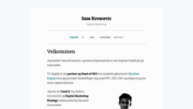 What Sasa-kovacevic.dk website looked like in 2020 (3 years ago)