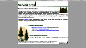 What Serverforest.com website looked like in 2020 (3 years ago)