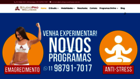 What Studioprowellness.com.br website looked like in 2020 (3 years ago)