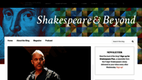 What Shakespeareandbeyond.folger.edu website looked like in 2020 (3 years ago)