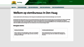 What Stembureausindenhaag.nl website looked like in 2020 (3 years ago)