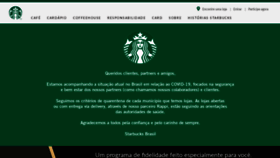 What Starbucks.com.br website looked like in 2020 (3 years ago)