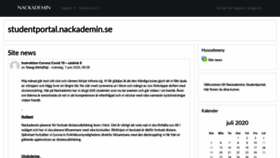 What Studentportal.nackademin.se website looked like in 2020 (3 years ago)