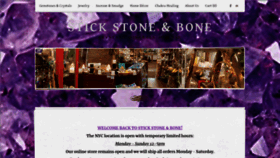 What Stickstonebone.com website looked like in 2020 (3 years ago)