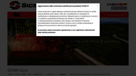 What Sicma.it website looked like in 2020 (5 years ago)