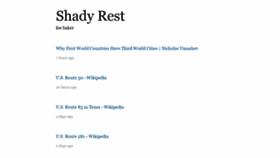 What Shadyrest.com website looked like in 2020 (5 years ago)