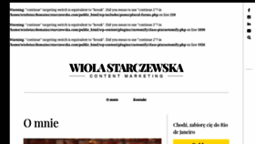 What Starczewska.com website looked like in 2020 (3 years ago)
