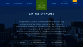 What Sayyessyracuse.org website looked like in 2020 (6 years ago)
