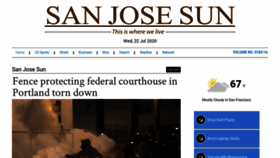 What Sanjosesun.com website looked like in 2020 (3 years ago)