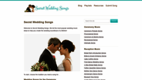 What Secretweddingsongs.com website looked like in 2020 (3 years ago)