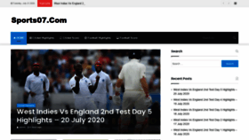What Sports07.com website looked like in 2020 (3 years ago)