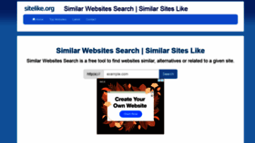 What Sitelike.org website looked like in 2020 (3 years ago)